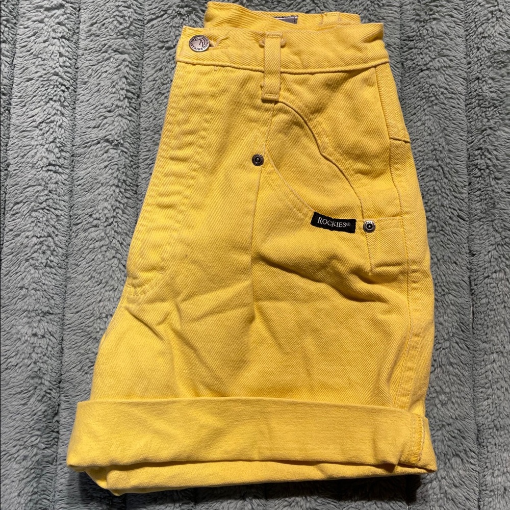 Vintage Yellow Rocky Mountain Denim Shorts